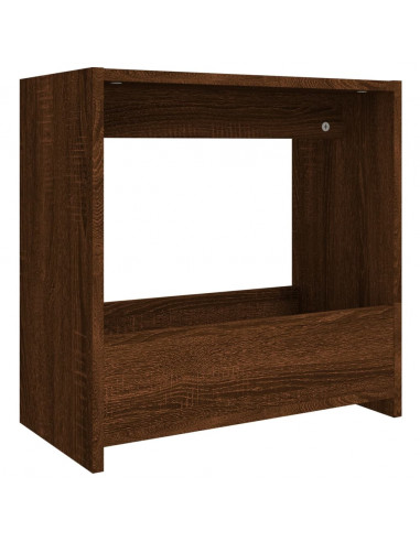Tavolino Rovere Marrone 50x26x50 cm in Legno Multistrato