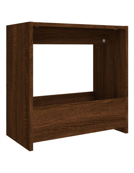 Tavolino Rovere Marrone 50x26x50 cm in Legno Multistrato