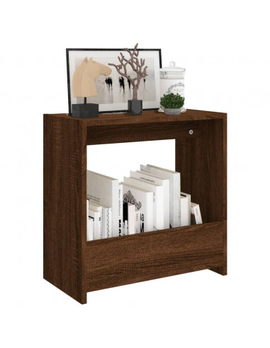 Tavolino Rovere Marrone 50x26x50 cm in Legno Multistrato