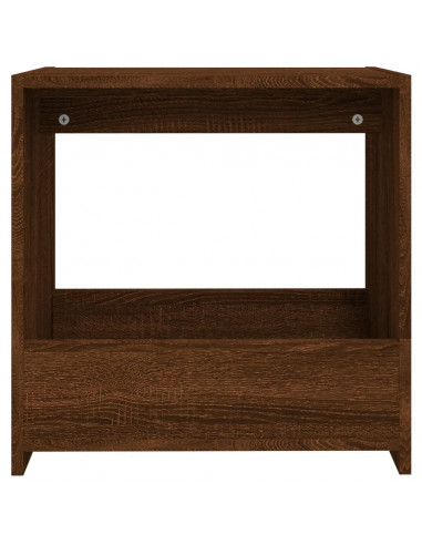 Tavolino Rovere Marrone 50x26x50 cm in Legno Multistrato