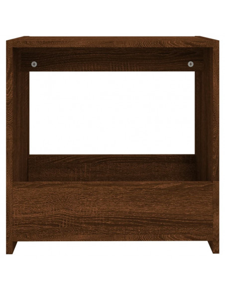 Tavolino Rovere Marrone 50x26x50 cm in Legno Multistrato