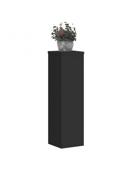 Supporti per Piante 2 pz Neri 17x17x60 cm Legno Multistrato
