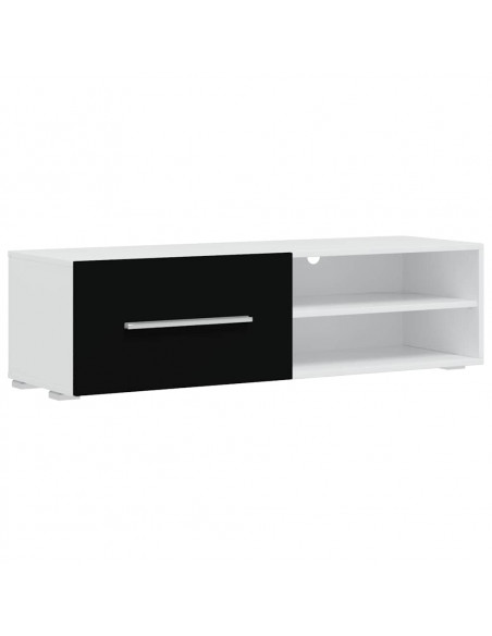 Unità TV 5 pz con Illuminazione a LED Nero Opaco Truciolato