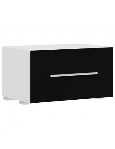 Unità TV 5 pz con Illuminazione a LED Nero Opaco Truciolato