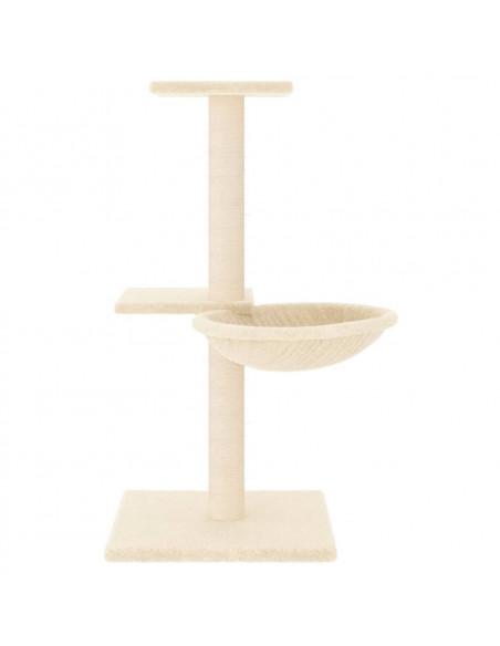 Albero per Gatti con Tiragraffi in Sisal Crema 72 cm