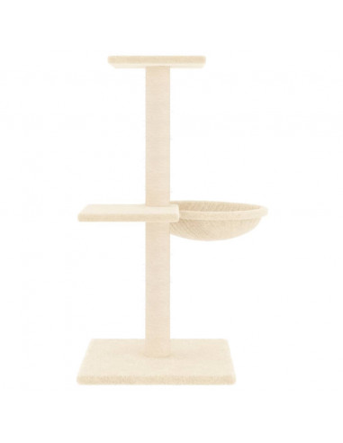 Albero per Gatti con Tiragraffi in Sisal Crema 72 cm