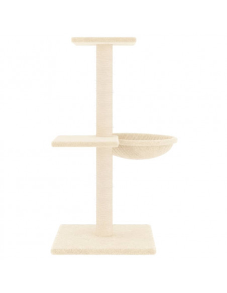 Albero per Gatti con Tiragraffi in Sisal Crema 72 cm