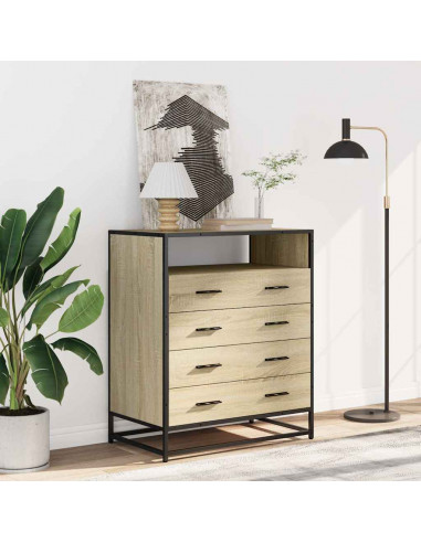 Cassettiera Rovere Sonoma 70x41x70 cm in Legno Multistrato