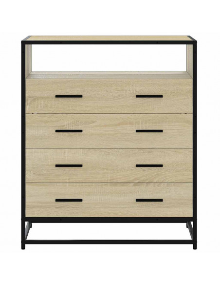 Cassettiera Rovere Sonoma 70x41x70 cm in Legno Multistrato