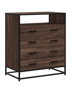 Cassettiera Rovere Marrone 70x41x70 cm in Legno Multistrato