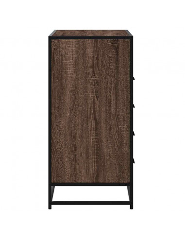 Cassettiera Rovere Marrone 70x41x70 cm in Legno Multistrato