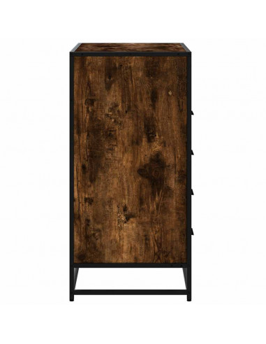 Cassettiera Rovere Fumo 70x41x70 cm in Legno Multistrato