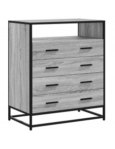 Cassettiera Grigio Sonoma 70x41x83,5 cm in Legno Multistrato 2