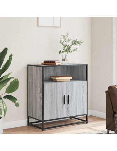 Credenza Grigio Sonoma 68x35x76 cm in Legno Multistrato