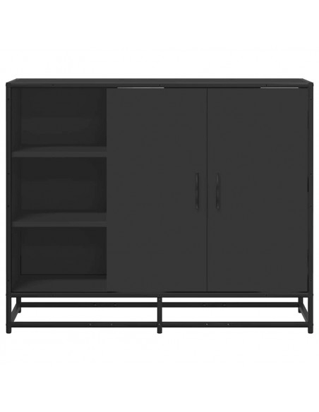Credenza Nera 92x35x76 cm in Legno Multistrato