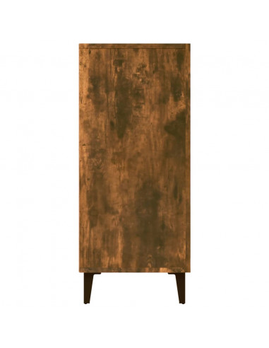 Credenza Rovere Fumo 90x34x80 cm in Legno Multistrato