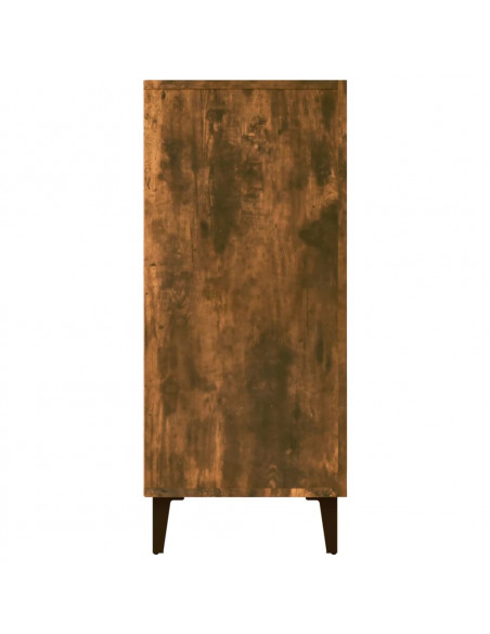 Credenza Rovere Fumo 90x34x80 cm in Legno Multistrato
