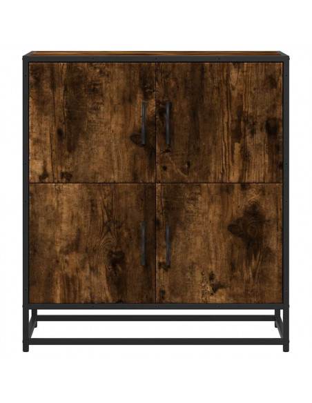 Credenza Rovere Fumo 68x35x76 cm in Legno Multistrato