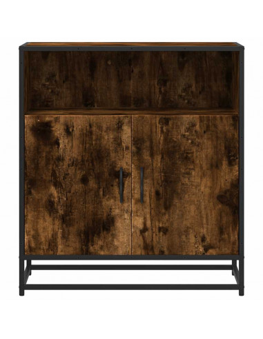 Credenza Rovere Fumo 68x35x76 cm in Legno Multistrato