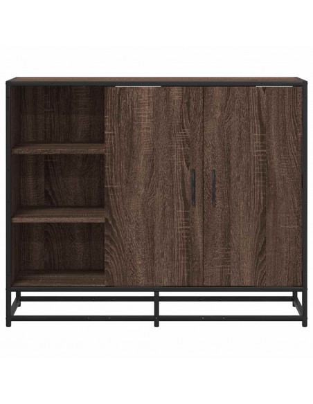 Credenza Rovere Marrone 92x35x76 cm in Legno Multistrato