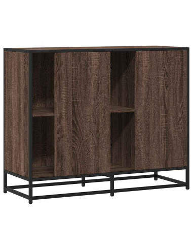 Credenza Rovere Marrone 92x35x76 cm in Legno Multistrato