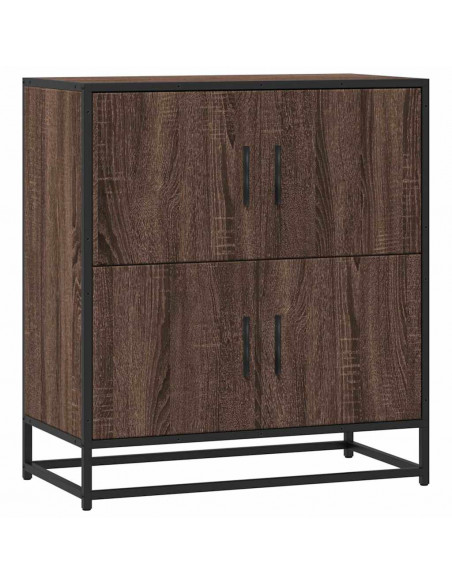 Credenza Rovere Marrone 68x35x76 cm in Legno Multistrato