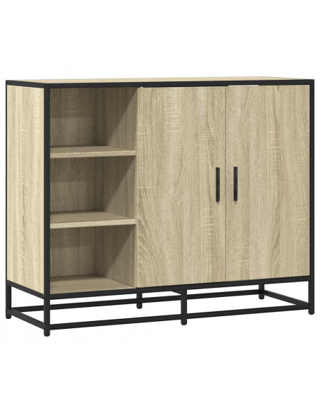 Credenza Rovere Sonoma 92x35x76 cm in Legno Multistrato