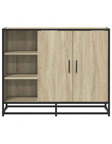 Credenza Rovere Sonoma 92x35x76 cm in Legno Multistrato