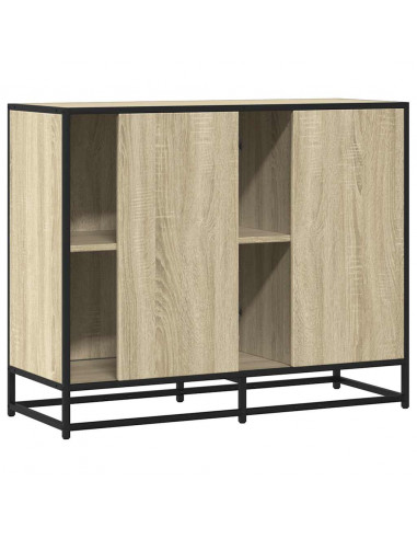 Credenza Rovere Sonoma 92x35x76 cm in Legno Multistrato