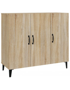 Credenza Rovere Sonoma 90x34x80 cm in Legno Multistrato