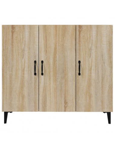 Credenza Rovere Sonoma 90x34x80 cm in Legno Multistrato