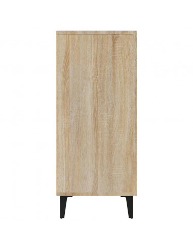 Credenza Rovere Sonoma 90x34x80 cm in Legno Multistrato