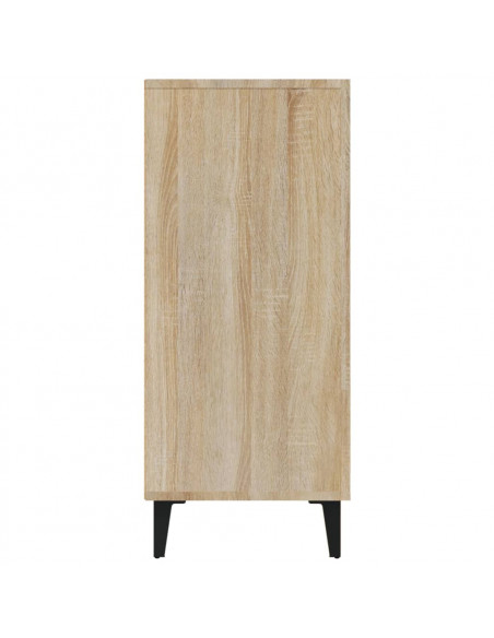 Credenza Rovere Sonoma 90x34x80 cm in Legno Multistrato