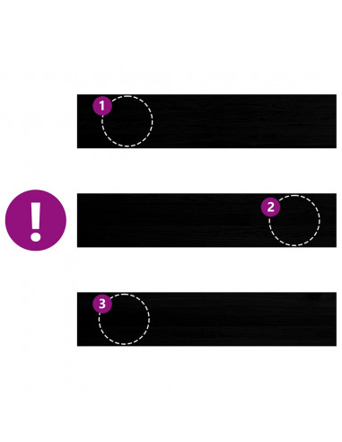 Gradini 8 pz Marrone Scuro 120x25x2 cm Legno Massello Rovere