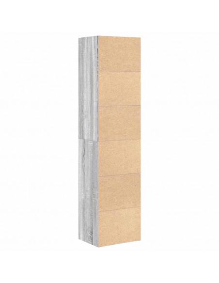 Libreria Grigio Sonoma 31x24x127 cm in Legno Multistrato