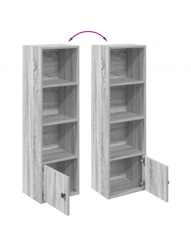 Libreria Grigio Sonoma 31x24x102 cm in Legno Multistrato