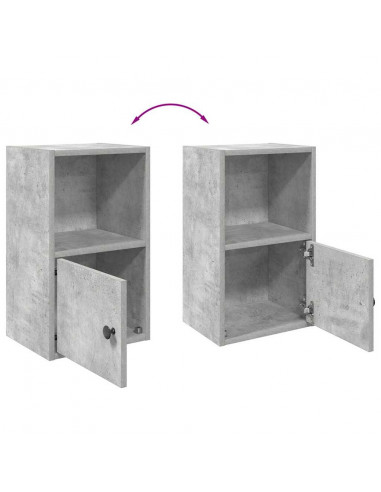 Libreria Grigio Cemento 31x24x52 cm in Legno Multistrato