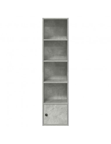 Libreria Grigio Cemento 31x24x127 cm in Legno Multistrato