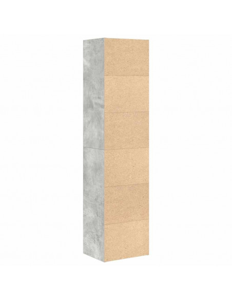 Libreria Grigio Cemento 31x24x127 cm in Legno Multistrato