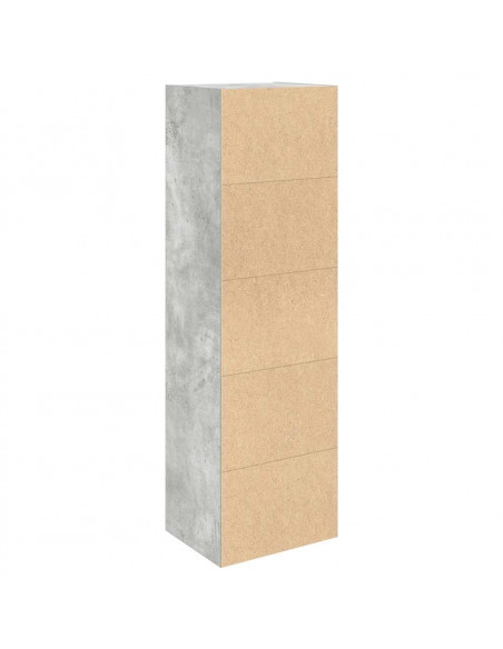 Libreria Grigio Cemento 31x24x102 cm in Legno Multistrato
