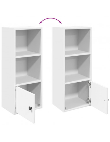 Libreria Bianca 31x24x77 cm in Legno Multistrato