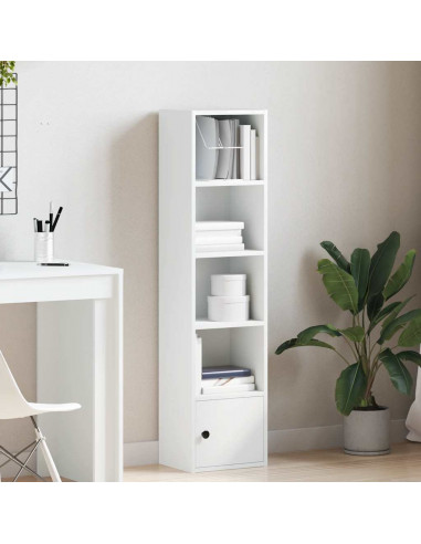 Libreria Bianca 31x24x127 cm in Legno Multistrato