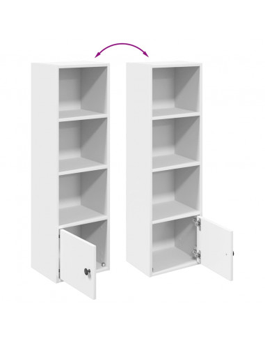 Libreria Bianca 31x24x102 cm in Legno Multistrato