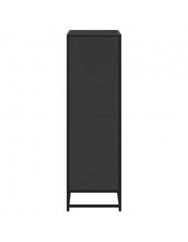 Libreria Nera 65,5x33x107,5 cm in Legno Multistrato