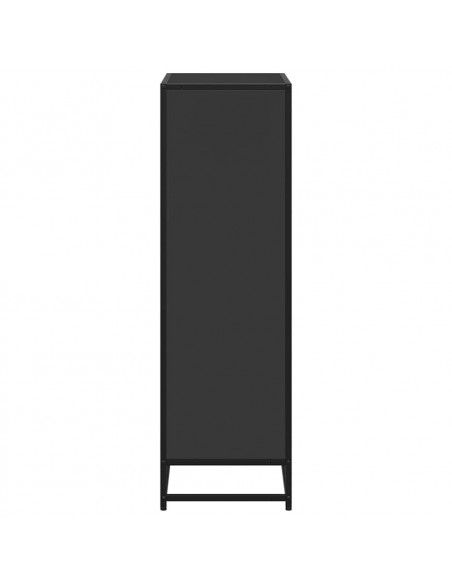 Libreria Nera 65,5x33x107,5 cm in Legno Multistrato