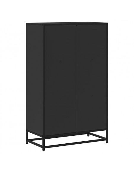 Libreria Nera 65,5x33x107,5 cm in Legno Multistrato