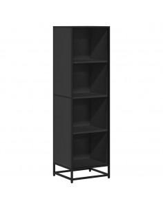 Libreria Nera 40x35x139 cm in Legno Multistrato