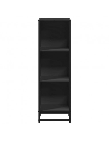 Libreria Nera 33,5x33x107,5 cm in Legno Multistrato