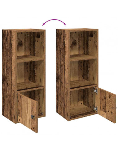 Libreria Legno Vecchio 31x24x77 cm in Legno Multistrato