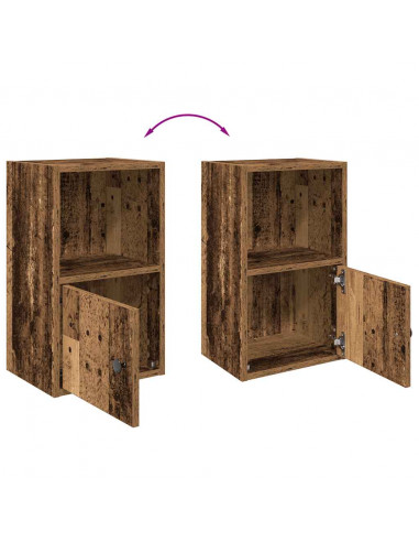 Libreria Legno Vecchio 31x24x52 cm in Legno Multistrato